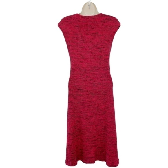 Maeve for Anthropologie Woman's Sz S "Arete" Red Ribbed Knit Midi Dress - Picture 4 of 6